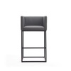 Manhattan Comfort Embassy Barstool in Grey and Black (Set of 2) 2-BS018-GY